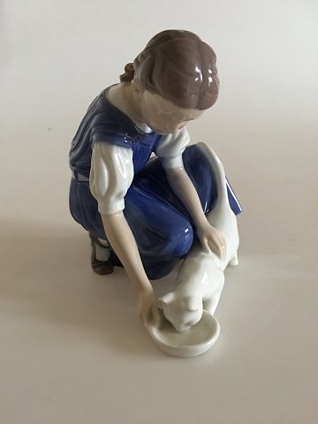 Bing and Grondahl Figurine Girl with Cat No. 1745