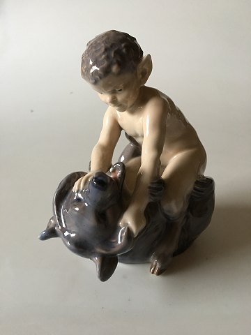 Royal Copenhagen Figurine Faun with Bear No. 648