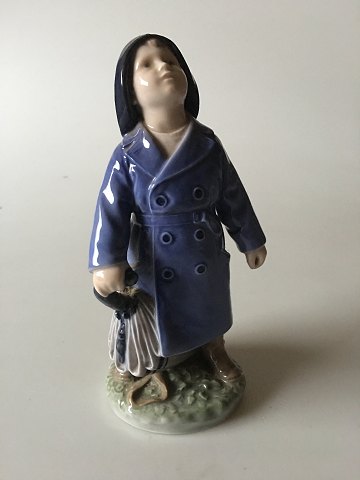 Royal Copenhagen Figurine Boy with Umbrella No. 3556