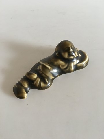Royal Copenhagen Stoneware figurine of buddha Boy. Trial Glaze