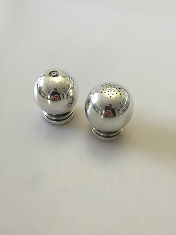 Georg Jensen Sterling Silver Pyramid Salt and Pepper Shakers No 632