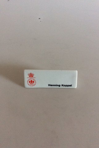 Bing & Grøndahl Dealer Advertising Sign "Henning Koppel"