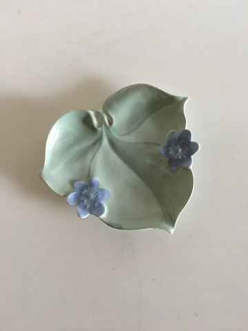Rörstrand Leafshaped Dish with Blue Flowers