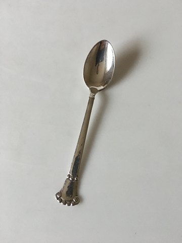 "Kugle" Chr. Fogh Coffee Spoon in Silver. 12 cm L