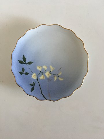 Bing & Grondahl Cake Plate with Flower decoration and Goldrim