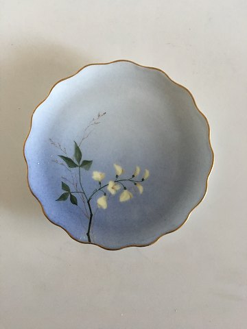Bing & Grondahl Cake Plate with Flower Decoration and Goldrim
