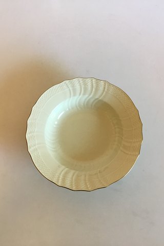 Royal Copenhagen Creme Curved with Gold (Pattern 1235) Deep Plate No. 1614