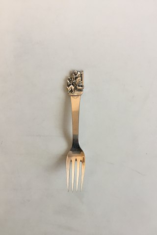 H.C. Andersen Fairy tale Child Fork in Silver. The ugly Duckling Horsens