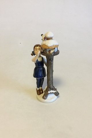 Royal Copenhagen Annual Figurine of Girl by Feeding board No. 757