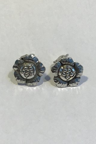 Georg Jensen Silver Ear Clips No 21