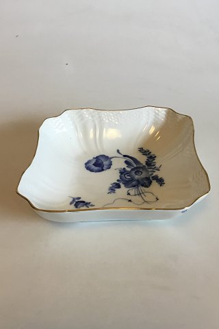 Royal Copenhagen Blue Flower Curved with Gold Square Bowl No. 1522