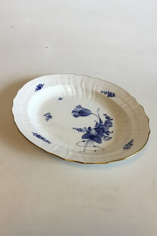 Royal Copenhagen Blue Flower Curved with Gold Oval Dish No. 1555