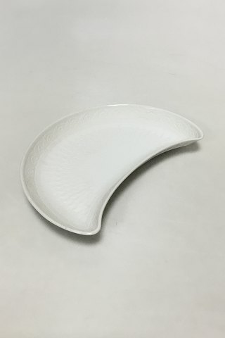 Royal Copenhagen White Fan Cresent-shaped Dish No. 11551