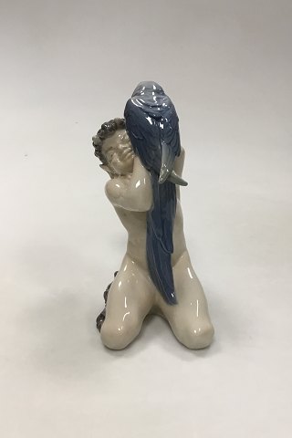 Royal Copenhagen Figurine Faun with Parrot No. 752