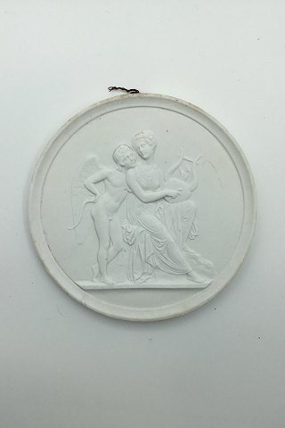 Bing and Grondahl bisquit plate "Cupid listening to Erato