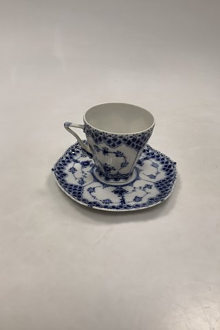 Royal Copenhagen Blue Fluted Full Lace Coffee Cup No. 1036