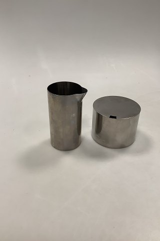 Stelton Stainless steel Cylinda-Line Creamer and Sugar Bowl Set