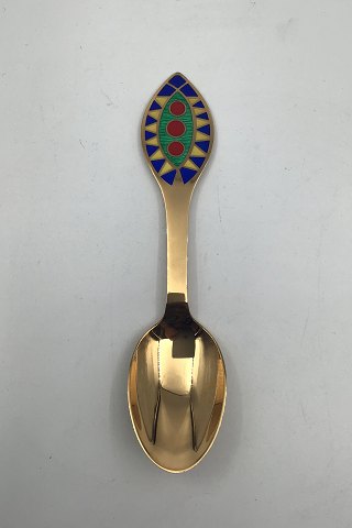 A. Michelsen Christmas Spoon 1998 In gilt Sterling Silver with Enamel