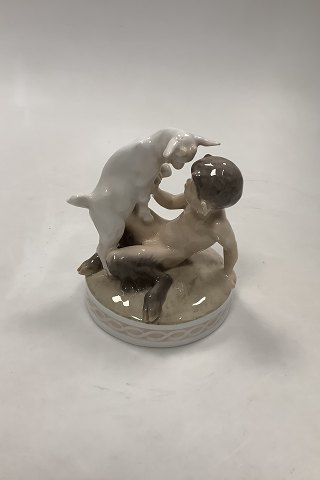 Royal Copenhagen Figurine of Faun with Kid No 498