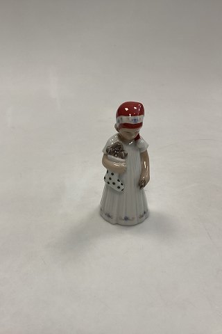 Royal Copenhagen Figurine Else with Christmas Cap and Sock No. 093