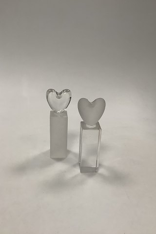 Set Holmegaard Heart Candlesticks
