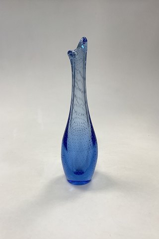 Holmegaard Light Blue Duckling Vase with Bubbles
