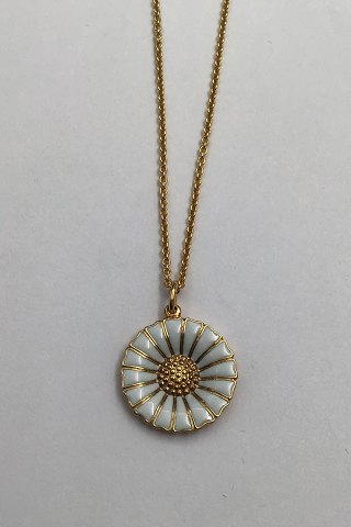 Georg Jensen Gilt Sterling Silver Necklace with Daisy Pendant
