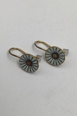 Georg Jensen Gilt Sterling Silver Marguerit (Daisy) Ear Rings