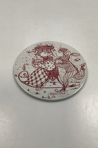 Bjørn Wiinblad: Red January plate from Nymølle - CONTACT