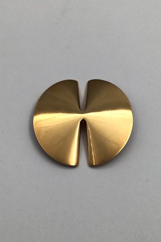 Georg Jensen 18K Gold Brooch No. 1337B Nanna Ditzel