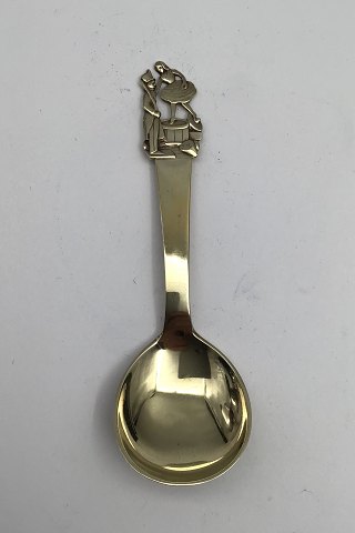H.C. Andersen Fairy tale Child Spoon in Silver. The Brave Tin Soldier