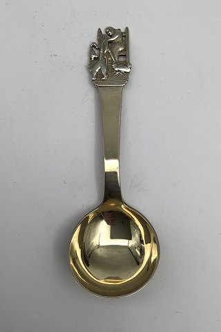 H.C. Andersen Fairy tale Child Spoon in Silver. The Ugly Duckling (The Spinning 
Wheel)