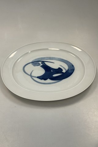 Bing and Grondahl Henning Koppel Blue Oval Serving Tray No 315