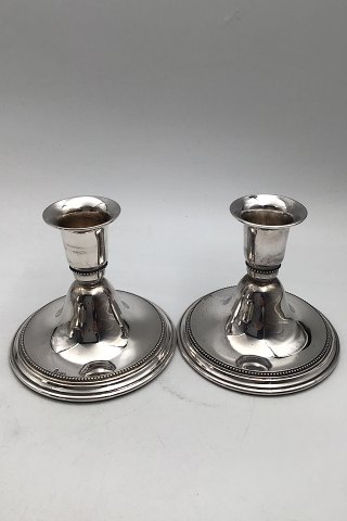 A Dragsted Sterling Silver Candlesticks (2)