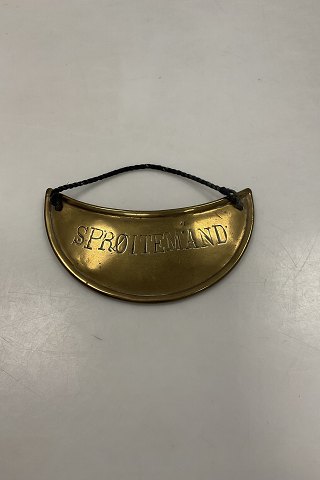 Antique Danish Firemans Sign Sprøitemand