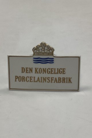 Royal Copenhagen Dealer Sign with gold
