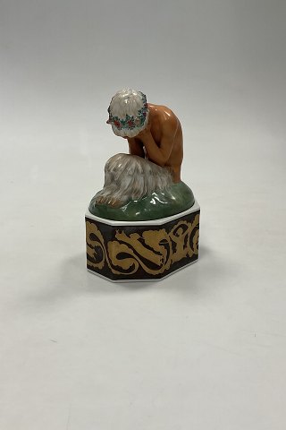 Royal Copenhagen Gerhard Henning Overglaze Figurine “ Weeping Faun on stand “ 
No. 1188