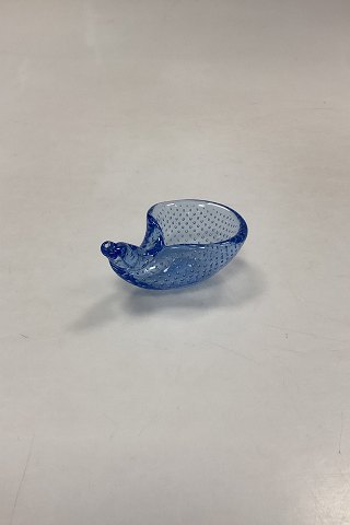 Murano shell-shaped Glass Bowl with Bubbles