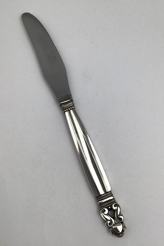 Georg Jensen Sterling Silver Acorn Dinner Knife No 014 (Long handle) (Serrated 
blade)