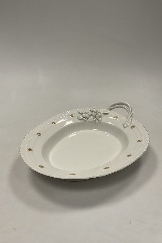 Royal Copenhagen Flora Danica White Leaf Shaped Dish No. 554 / 3541