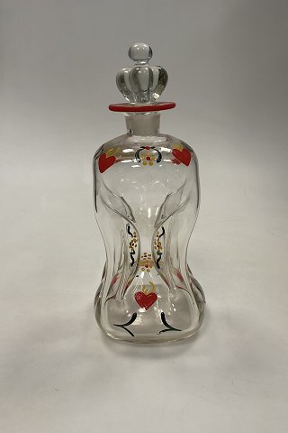 Holmegaard Viol Kluk Carafe painted