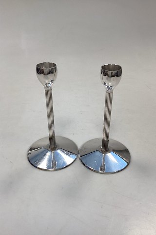 Pair of Modern Silver Candlesticks