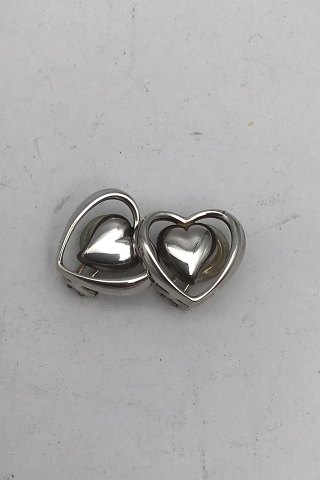 Georg Jensen Sterling Silver Ear Clips 2005 "Lovely"