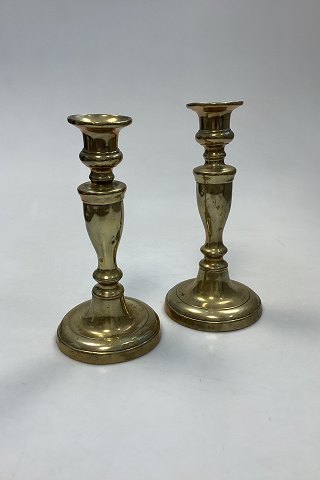Antique pair of tall Candlesticks in Brass