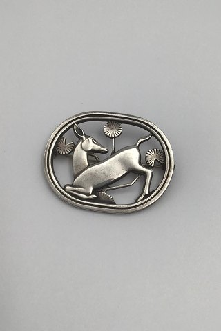 Georg Jensen Sterling Silver Brooch  No. 256 Deer