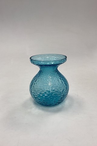 Turquoise Blue Flower Bulb Vase Holmegaard / Kastrup /Fyens Glassworks