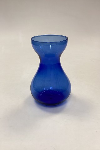 Blue Flower Bulb Vase Holmegaard / Kastrup / Fyens Glass Works