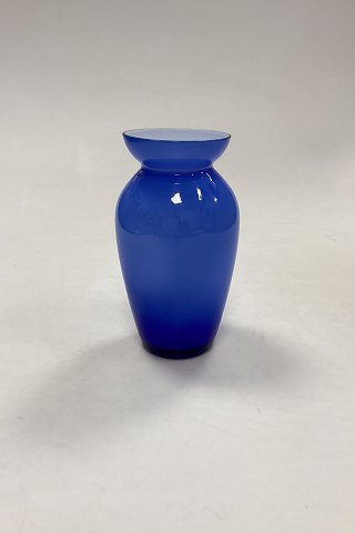 Holmegaard Blue Opaque Glass Vase