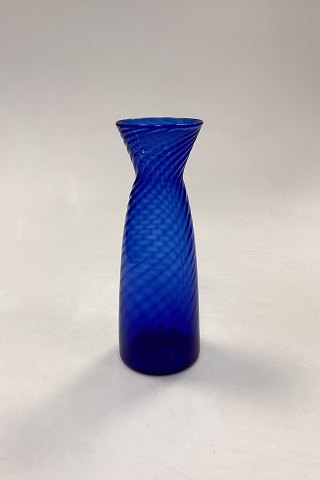 Fyens Glass Works Blue Flower Bulb Vase
