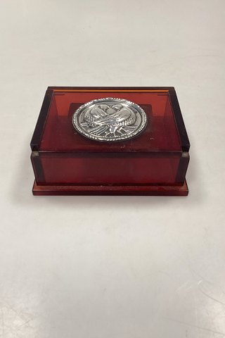 Jewelry Box with Aaron Shatkin Sterling Silver Turtle Dove  Brooch